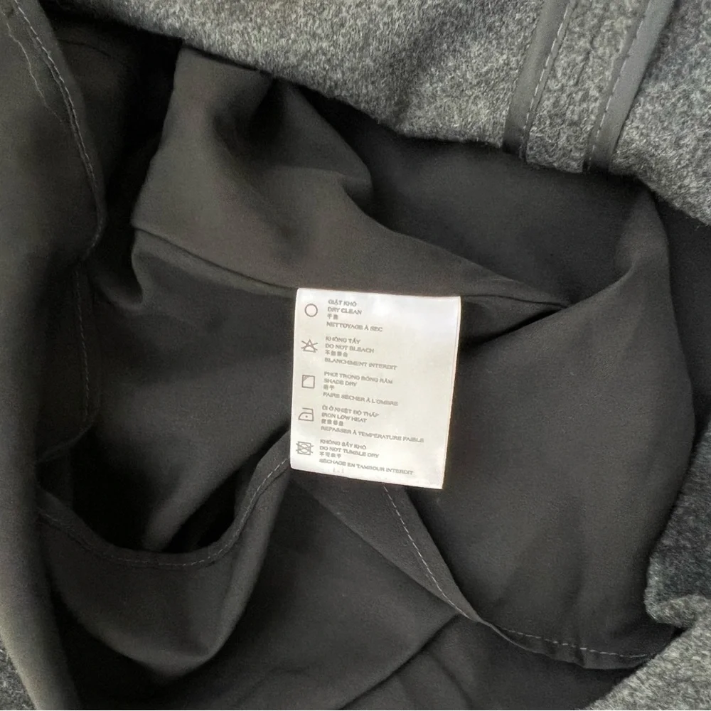 NWT🔖Lobbster Vietnamese Designer Brand Grey Draped Midi Skirt Wool A-line - Picture 4 of 10